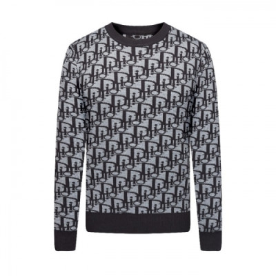 Dior 2020 Mens Retro Logo Crew-neck Sweaters - 디올 2020 남성 레트로 로고 크루넥 스웨터 Dio0889x.Size(m - 2xl).그레이