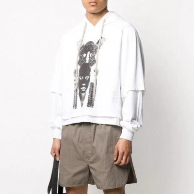 Rick Owens Mens Logo Cotton Zip-up Hooded - 릭오웬스 남성 로고 코튼 집업 후드티 Ric0048x