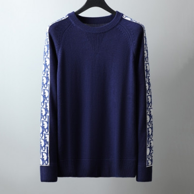 Dior 2020 Mens Retro Logo Crew-neck Sweaters - 디올 2020 남성 레트로 로고 크루넥 스웨터 Dio0890x.Size(m - 2xl).네이비