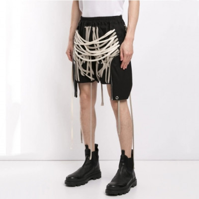 Rick Owens 2020 Mens Logo Casual Half Pants - 릭오웬스 2020 남성 로고 캐쥬얼 반바지 Ric0054x.Size(s - l).블랙
