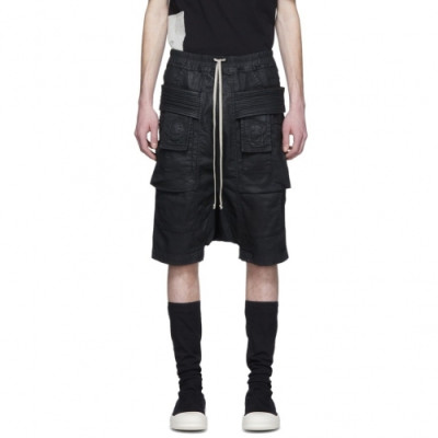 Rick Owens 2020 Mens Logo Casual Half Pants - 릭오웬스 2020 남성 로고 캐쥬얼 반바지 Ric0056x.Size(s - l).블랙