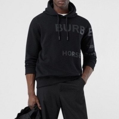 [버버리]Burberry 2020 Mm/Wm Logo Casual Cotton Hoodie - 버버리 2020 남/녀 로고 캐쥬얼 코튼 후디 Bur03196x.Size(s - 2xl).블랙