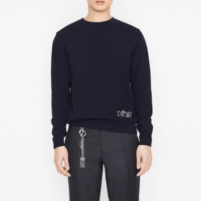 Dior 2020 Mens Retro Logo Crew-neck Sweaters - 디올 2020 남성 레트로 로고 크루넥 스웨터 Dio0907x.Size(xs - l).네이비