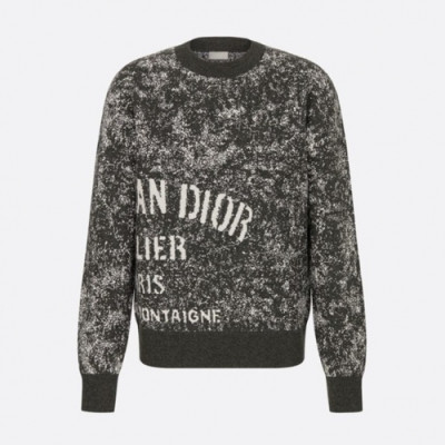 Dior 2020 Mens Retro Logo Crew-neck Sweaters - 디올 2020 남성 레트로 로고 크루넥 스웨터 Dio0915x.Size(xs - xl).블랙
