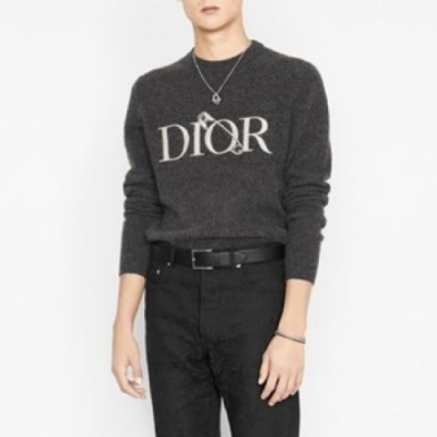 Dior 2020 Mens Retro Logo Crew-neck Sweaters - 디올 2020 남성 레트로 로고 크루넥 스웨터 Dio0916x.Size(xs - l).다크그레이