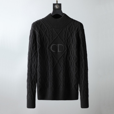Dior 2020 Mens Retro Logo Crew-neck Sweaters - 디올 2020 남성 레트로 로고 크루넥 스웨터 Dio0994x.Size(m - 2xl).블랙