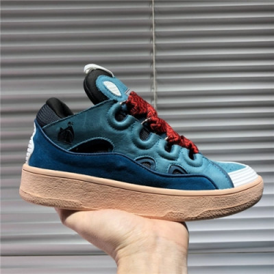 Lanvin 2020 Men's Leather Sneakers - 랑방 2020 남성용 레더 스니커즈,Size(240-270),LANV0026,블루
