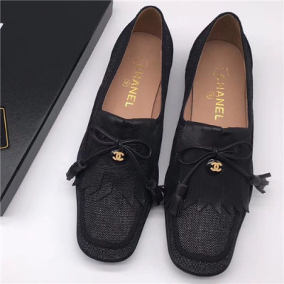 Chanel 2021 Women's Leather Flat - 샤넬 2021 여성용 레더 플렛,Size(225-250),CHAS0519,블랙