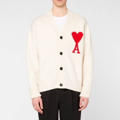 Ami 2020 Mens Logo Casual Cardigen - 아미 2020 남성 로고 캐쥬얼 가디건 Ami0079x.Size(s - xl).화이트
