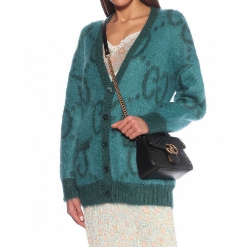 Gucci Womens Trendy V-neck Cardigan - 구찌 2021 여성 트렌디 브이넥 양면 가디건 Guc03347x.Size(xs - m).그린