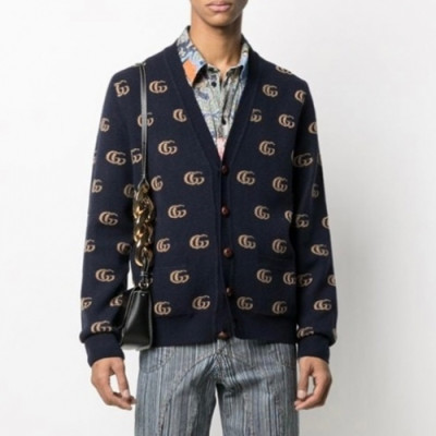 Gucci Mm/Wm Trendy V-neck Cardigan Navy - 구찌 2021 남/녀 트렌디 브이넥 가디건 Guc03368x Size(m - 2xl) 네이비
