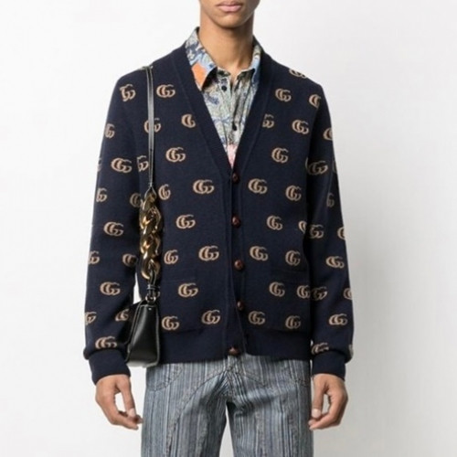 Gucci Mm/Wm Trendy V-neck Cardigan Navy - 구찌 2021 남/녀 트렌디 브이넥 가디건 Guc03368x Size(m - 2xl) 네이비