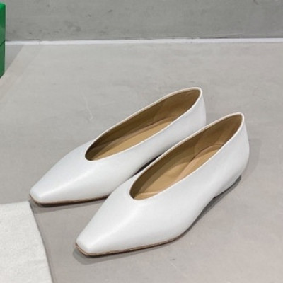 Bottega Veneta 2021 Women's Leather Flat - 보테가베네타 2021 여성용 레더 플렛,Size(225-250),BVS0222,화이트