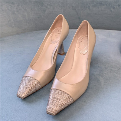 Rene Caovilla 2021 Women's Leather High Heel - 르네까오빌라 2021 여성용 레더 하이힐,Size(225-250),RNCS0001,베이지