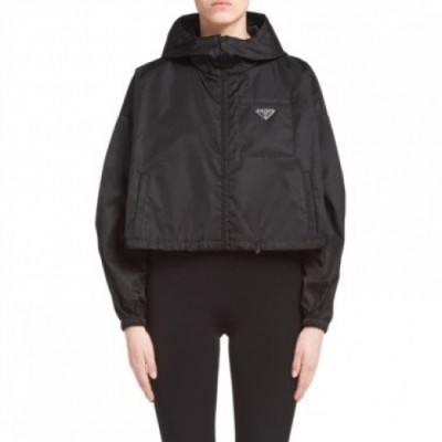 Prada 2021 Womens Logo Casual Jackets - 프라다 2021 여성 로고 캐쥬얼 자켓 Pra02181x.Size(s - l).블랙