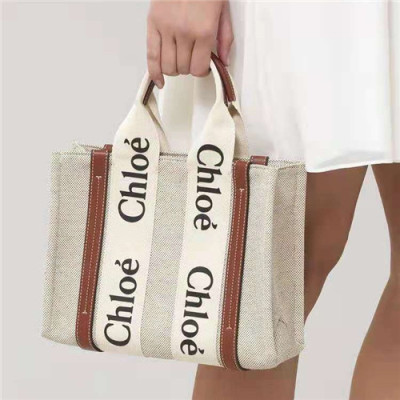 Chloe 2021 Women's Woody Tote Shopperbag,26.5cm - 끌로에 2021 여성용 우디 토트 쇼퍼백,26.5cm,CLB0211,베이지