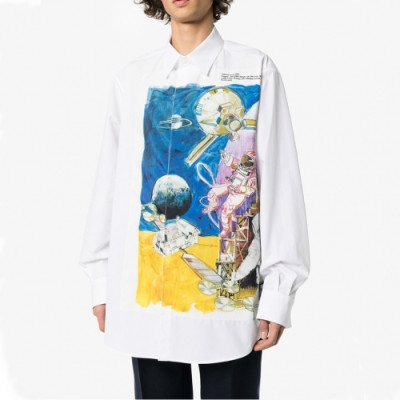 Valentino 2021 Mens Logo Casual Cotton Shirts - 발렌티노 2021 남성 로고 캐쥬얼 코튼 셔츠 Val0408x.Size(m - 3xl).화이트