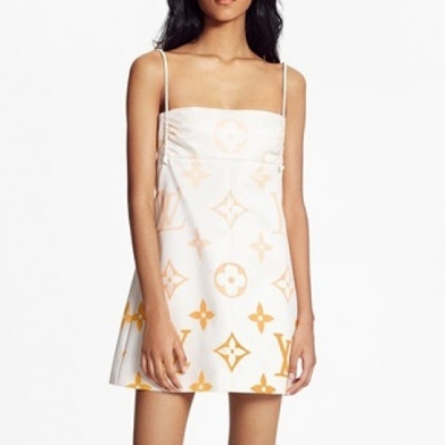 Louis vuitton Ladies Trendy One-pieces White - 루이비통 2021 여성 트렌디 원피스 Lou02798x Size(s - l) 화이트