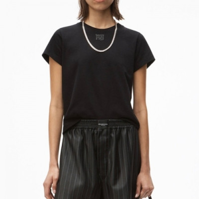 Alexsander Wang Womens Short Sleeved Tshirts Black - 알렉산더왕 2021 여성 로고 반팔티 Alw0166x Size(s - l) 블랙
