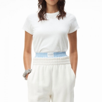 Alexsander Wang Womens Short Sleeved Tshirts White - 알렉산더왕 2021 여성 로고 반팔티 Alw0170x Size(s - l) 화이트