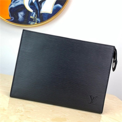[루이비통]Louis Vuitton 2021 Mens Leather Pouch,25cm,M41366,LOUB2372 - 루이비통 2021 남성용 레더 파우치,25cm,블랙