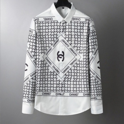 Chanel Mens Logo Tshirts White - 샤넬 2020 남성 로고 셔츠 Cha0707x Size(m - 3xl) 화이트