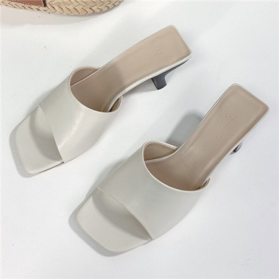 By Far 2021 Women's Leather High Heel Slipper,BYFS0036 - 바이파 2021 여성용 레더 하이힐 슬리퍼,Size(225-250),화이트