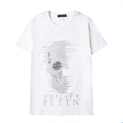 Philipp Plein Mens Logo Cotton Short Sleeved Tshirts White - 필립플레인 2021 남성 로고 코튼 반팔티 Phi0141x Size(s - 2xl) 화이트