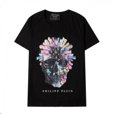 Philipp Plein Mens Logo Cotton Short Sleeved Tshirts Black - 필립플레인 2021 남성 로고 코튼 반팔티 Phi0142x Size(s - 2xl) 블랙