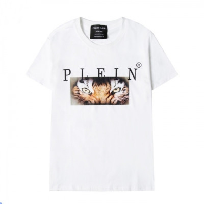 Philipp Plein Mens Short Sleeved Tshirts White - 필립플레인 2021 남성 로고 코튼 반팔티 Phi0148x Size(s - 2xl) 화이트