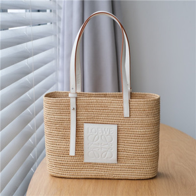 [로에베]Loewe 2021 Women's Busket Tote Bag,28cm,LOEB0544 - 로에베 2021 여성용 바스켓 토트백,28cm,베이지