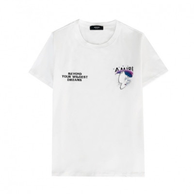 Amiri Mm/Wm Logo Cotton Short Sleeved Tshirts White - 아미리 2021 남/녀 로고 코튼 반팔티 Ami0266x Size(m- 2xl) 화이트