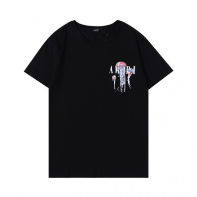 Amiri Mm/Wm Logo Cotton Short Sleeved Tshirts Black - 아미리 2021 남/녀 로고 코튼 반팔티 Ami0267x Size(m - 2xl) 블랙