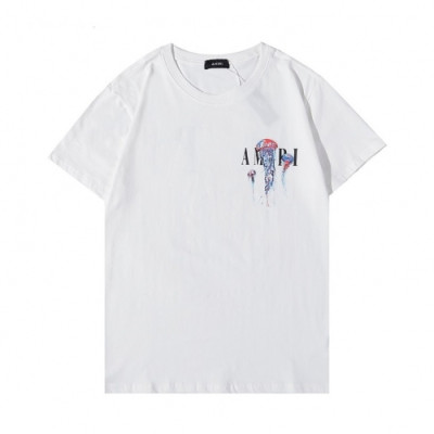 Amiri Mm/Wm Logo Cotton Short Sleeved Tshirts White - 아미리 2021 남/녀 로고 코튼 반팔티 Ami0268x Size(m- 2xl) 화이트
