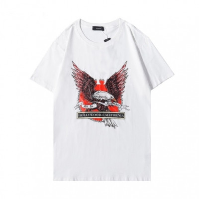 Amiri Mm/Wm Logo Cotton Short Sleeved Tshirts White - 아미리 2021 남/녀 로고 코튼 반팔티 Ami0270x Size(m- 2xl) 화이트