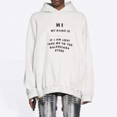 Balenciaga  Mm/Wm Logo Cotton Oversize Hoodie Gray - 발렌시아가 2021 남/녀 로고 코튼 오버사이즈 후디 Bal01162x Size(xs - l) 연그레이