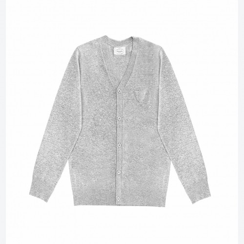 Prada  Mens Logo Casual Cardigan Gray - 프라다 2021 남성 로고 캐쥬얼 가디건 Pra02407x Size(m - 2xl) 그레이
