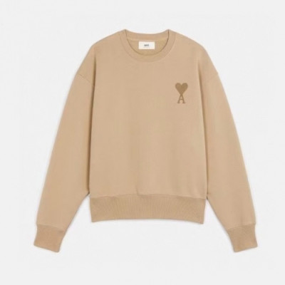 Ami Mens  Logo Casual Cotton Man-to-man Beige - 아미 2021 남성  로고 코튼 맨투맨 Ami0219x Size(s - xl) 베이지