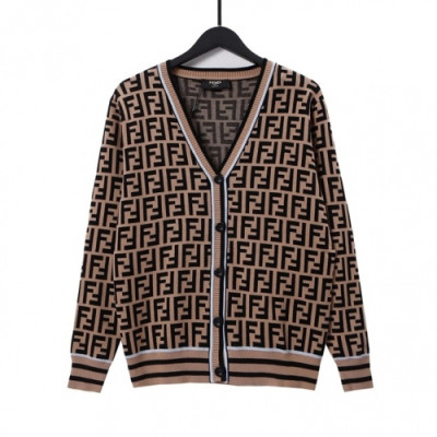 Fendi  Mens Trendy V-neck Cardigan Brown - 펜디 2021 남성 드렌디 브이넥 가디건 Fen0848x.Size(xs - l) 브라운