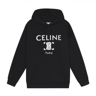 Celine Mm/Wm Logo Cotton Hoodie Black - 셀린느 2021 남/녀 로고 코튼 후디 Cel0177x Size(s - l) 블랙
