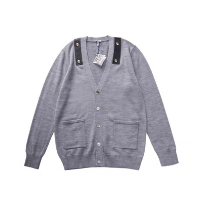 Loewe Mm/Wm Logo Crew-neck Wool Cardigan Gray - 로에베 2021 남/녀 로고 크루넥 울 가디건 Loe0492x Size(m - 2xl) 그레이