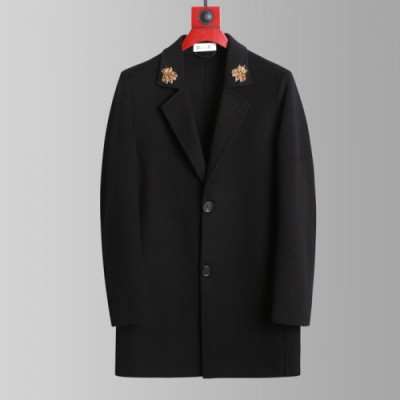 Dior Mens Business Modern Cashmere Coats Black - 디올 2021 남성 비지니스 모던 가죽 캐시미어 코트 Dio01536x Size(m - 3xl) 블랙