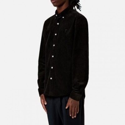 Ami Mens Logo Casual Shirts Black - 아미 2021 남성 로고 캐쥬얼 셔츠 Ami0246x