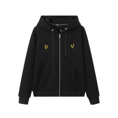Fendi Mm/Wm Logo Cotton Hoodie Black - 펜디 2021 남/녀 로고 코튼 후디 Fen01114x