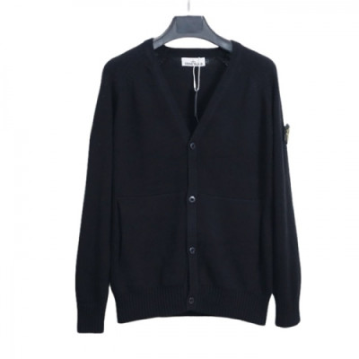 Stone Island Mens Casual Wool Cardigan Black - 스톤아일랜드 2021 남성 캐쥬얼 울 가디건 - sto434x