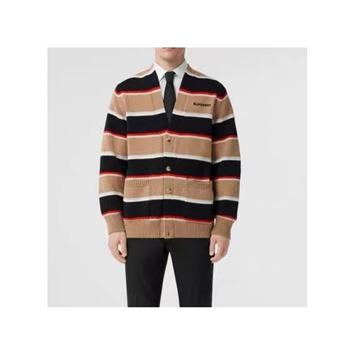 버버리 남성 블랙 브이넥 가디건 - Mens Black Cardigan - bur04438x