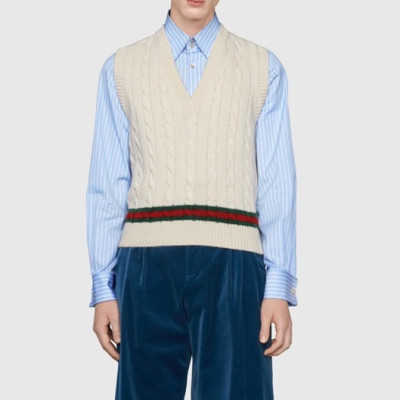 구찌 남성 아이보리 베스트 - Mens Ivory Vest - guc04971x