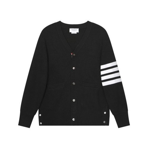 톰브라운 남성 브이넥 블랙 가디건 - Mens Black Cardigan - thom0610x