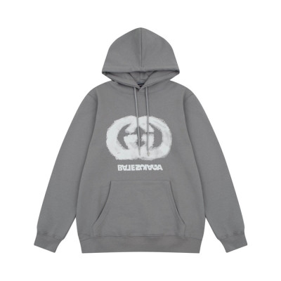 구찌 남/녀 트렌디 그레이 후드티 -  Gucci Unisex Gray Hoodie - guc05227x