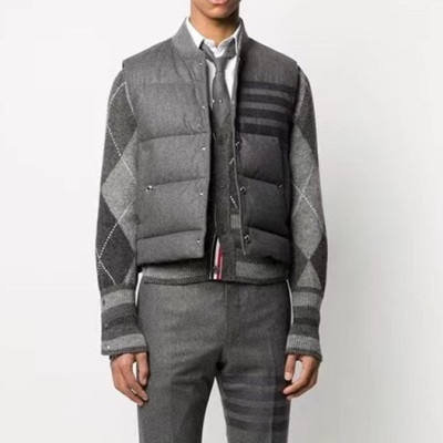 톰브라운 남성 그레이 다운 베스트 - Thom Browne Mens Gray Vest - thom0664x